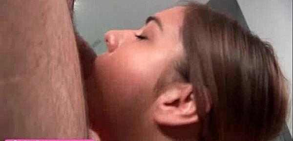  Teen Alissa gets pussy fingered and gives BJ